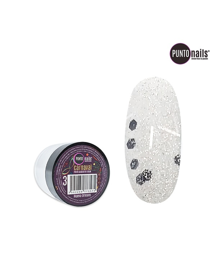 PUNTO NAILS CARNAVAL ACRILICO DE COLOR NUEVA ORLEANS 3