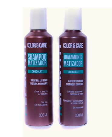 NEFERTITI COLOR & CARE KIT SHAMPOO + TRATAMIENTO 300 ML. CHOCOLATE