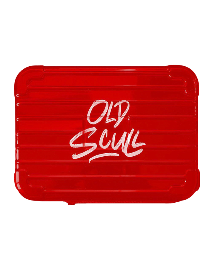 OLD SCULL ESTUCHE PROFESIONAL DE BARBERIA COLOR ROJO