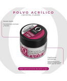 ORGANIC POLVO ACRILICO CRYSTAL CLEAR 5 OZ./140 GRS.