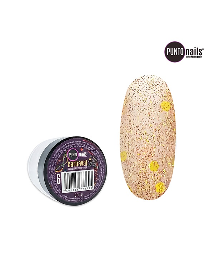 PUNTO NAILS CARNAVAL ACRILICO DE COLOR ORURO 7 GR NO 6