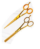 AASHTA KIT 2 TIJERAS DORADA CORTE/ENTRESACAR 6.5 PICBSK09