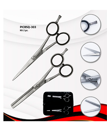 ACHA PICBSQ-303 ESTUCHE TIJERA BASICA 5.5" LINEAL/ENTRESACAR