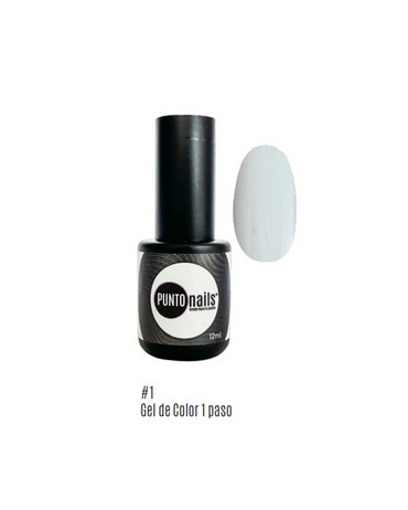 PUNTO NAILS GEL 1 PASO 12 ML. 01 SNOW