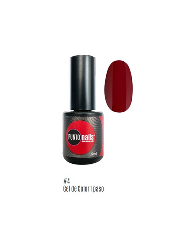 PUNTO NAILS GEL 1 PASO 12 ML. 04 SCARLET