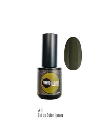 PUNTO NAILS GEL 1 PASO 12 ML.11 MILTARY GREEN