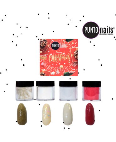 PUNTO NAILS COLECCION ACRILICO CHRISTMAS 4 PZAS.