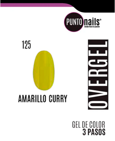 PUNTO NAILS OVERGEL 12 ML. #125 AMARILLO CURRY MATTE