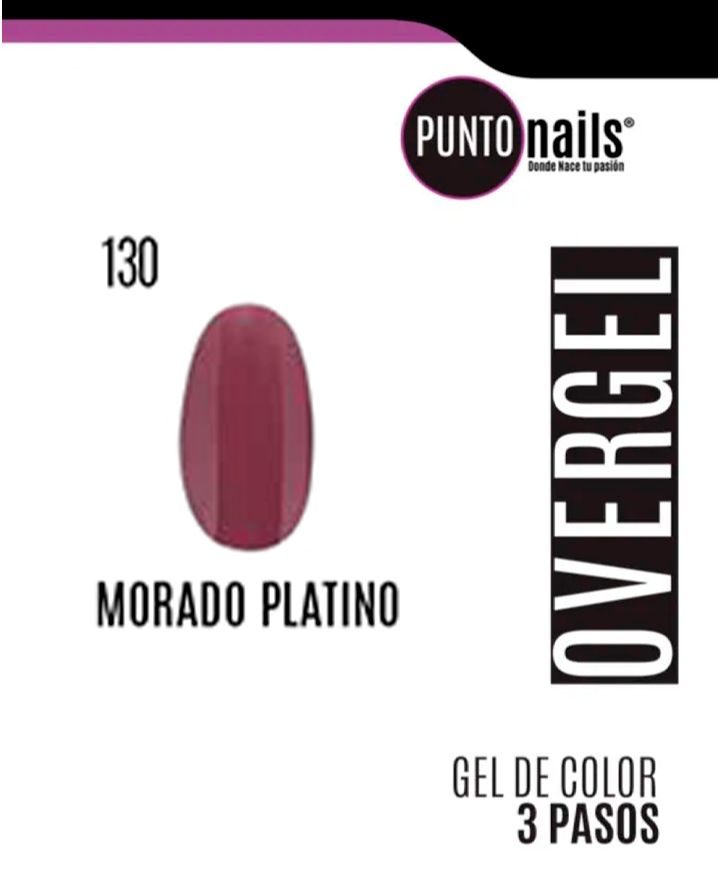 PUNTO NAILS OVERGEL 12 ML. #130 PLATINO MATTE
