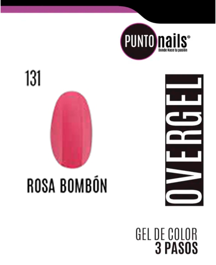 PUNTO NAILS OVERGEL 12 ML. #131 ROSA BOMBON MATTE