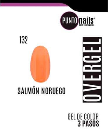 PUNTO NAILS OVERGEL 12 ML. #132 SALMON NORUEGO MATTE