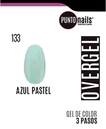 PUNTO NAILS OVERGEL 12 ML. #133 AZUL PASTEL MATTE