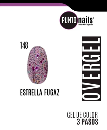 PUNTO NAILS OVERGEL 12 ML. #148 ESTRELLAS FUGAS
