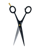 PAKITAL AASHTA TIJERA PELUQUERO BASICO ACERO INOXIDABLE 7" PS 856 NEGRO