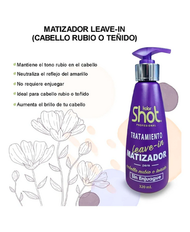 KOLOR SHOT TRATAMIENTO LEAVE-IN MATIZADOR 320 ML.