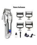 KEMEI CLIPPER ALL METAL MAQUINA INALAMBRICA KM-1986 SILVER