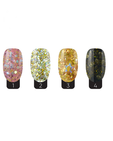 STUDIO NAILS COLECCION ACRILICOS GOLD 4 TONOS