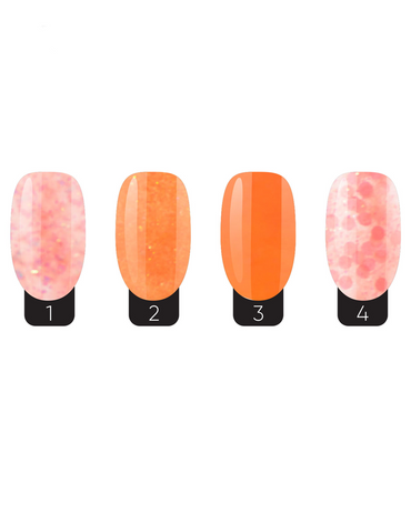 STUDIO NAILS COLECCION ACRILICOS ORANGE 4 TONOS