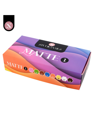 STUDIO NAILS COLECCION ACRILICOS 8 TONOS MATTE