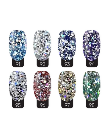 STUDIO NAILS COLECCION ACRILICOS 8 TONOS GALAXY