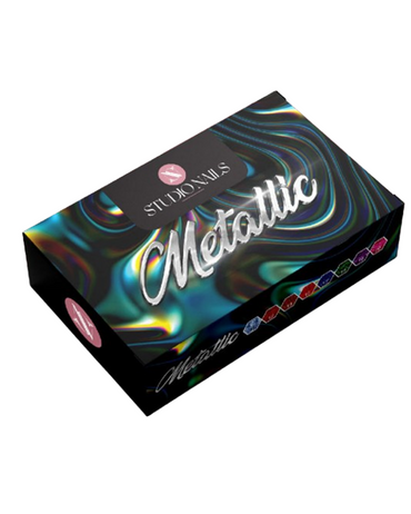 STUDIO NAILS COLECCION ACRILICOS 8 TONOS METALICA