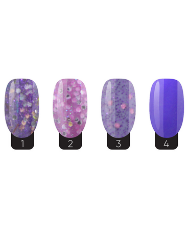 STUDIO NAILS COLECCION ACRILICOS PURPLE 4 TONOS