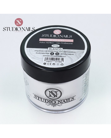 STUDIO NAILS POLVO ACRILICO BLANCO 60 GRS.