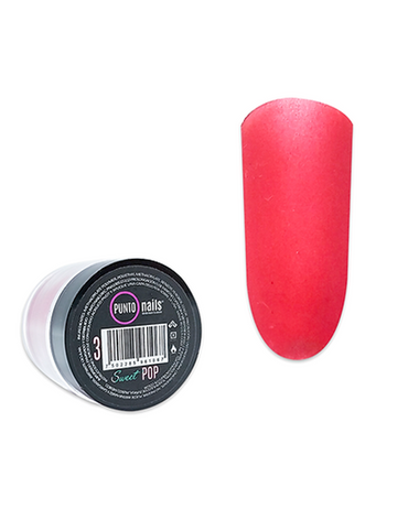 PUNTO NAILS SWEET POP COLOR ACRILICO DE COLOR FRESAS CON CREMA 7 GRS.#3