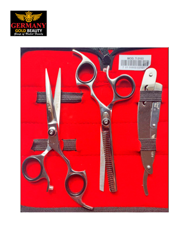GERMANY KIT 2 TIJERAS 1 PORTANAVAJA ROSE GOLD T-3103
