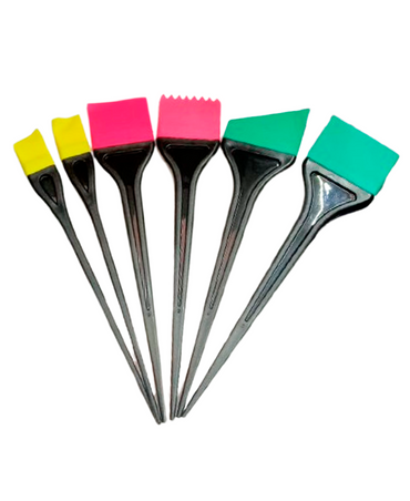 GLOBUSMAN JUEGO BROCHAS DE SILICON PARA TINTE 6 PIEZAS TB-06059