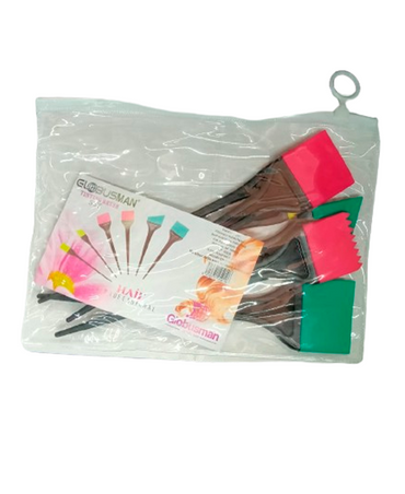 GLOBUSMAN JUEGO BROCHAS DE SILICON PARA TINTE 6 PIEZAS TB-06059