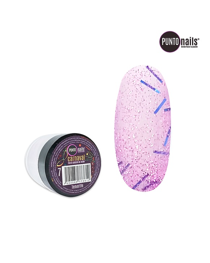 PUNTO NAILS CARNAVAL ACRILICO DE COLOR TENERIFE 7 GR NO 7