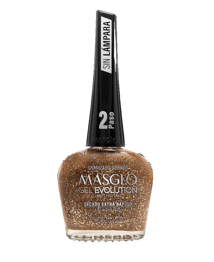 MASGLO GEL EVOLUTION 13.5 ML. GRANIZADO DORADO