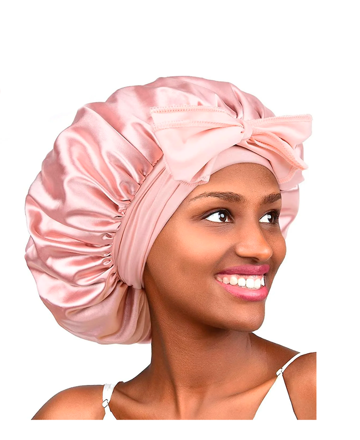 VEGA GORRA DE SATIN ANTIFRIZZ PARA DORMIR PALO DE ROSA