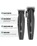 VGR BARBER PRO CLIPPER TRIMMER V-640 9000 RPM NEGRO