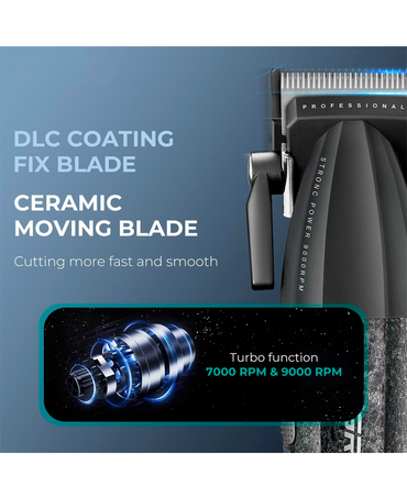 VGR BARBER PRO CLIPPER TRIMMER V-640 9000 RPM NEGRO