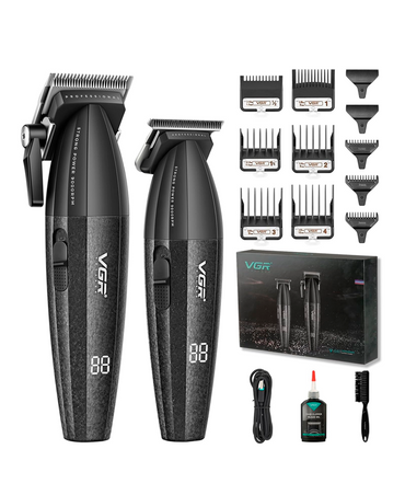 VGR BARBER PRO CLIPPER TRIMMER V-640 9000 RPM NEGRO