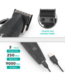 VGR BARBER PRO CLIPPER TRIMMER V-640 9000 RPM NEGRO