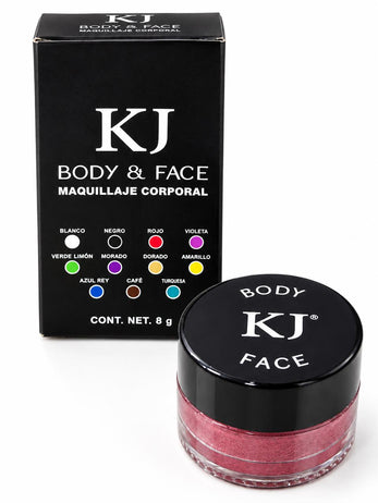 KJ BODY & FACE MAQUILLAJE CORPORAL COLOR ROJO 8 G.