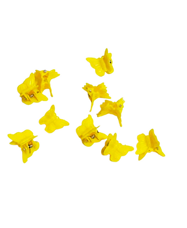 J BABE BUTTERFLY HAIR CLIPS BH13 YELLOW