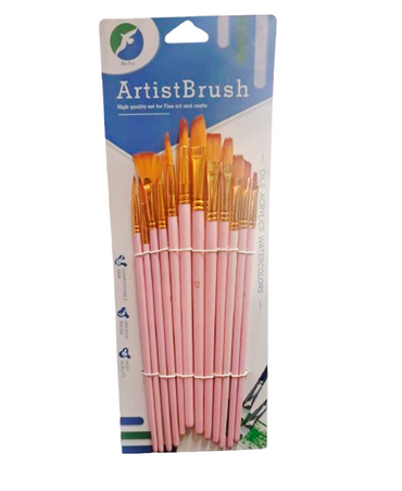 BO RUI ARTIST BRUSH C/12 PIEZAS