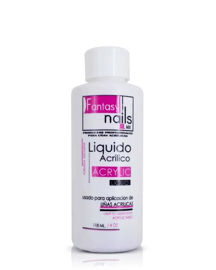 FANTASY NAILS LIQUIDO ACRILICO 4 OZ. UNIVERSAL TAPA BLANCA