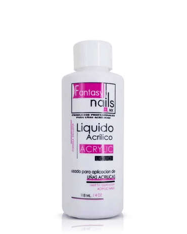 FANTASY NAILS LIQUIDO ACRILICO 4 OZ. UNIVERSAL TAPA BLANCA