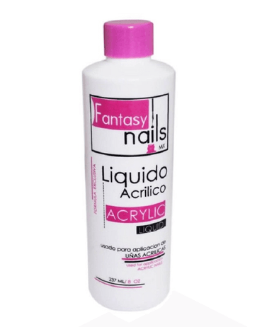 FANTASY NAILS LIQUIDO ACRILICO 8 OZ. SECADO RAPIDO TAPA ROSA