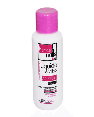 FANTASY NAILS LIQUIDO ACRILICO 2 OZ. SECADO RAPIDO TAPA ROSA