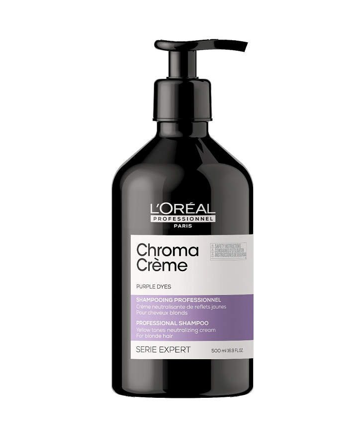 LP LOREAL SERIE EXPERT CHROMA CREME PURPLE SHAMPOO 500 ML.