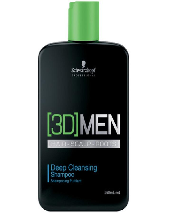 SCHWARZKOPF 3D MEN SION SHAMPOO DEEP CLEANSING 250 ML. - El Palacio De La Belleza