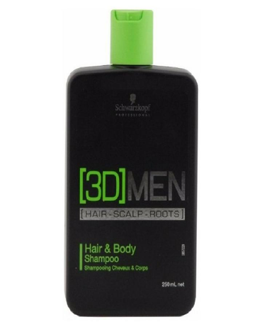 SCHWARZKOPF 3D MEN HAIR & BODY SHAMPOO 250 ML. - El Palacio De La Belleza