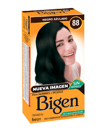 BIGEN TINTE 88 NEGRO AZULADO 6 GRS.