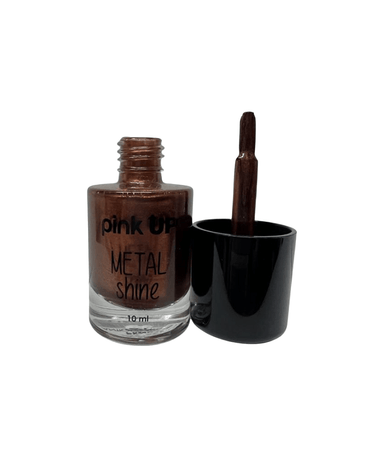 PINK UP ESMALTE METAL SHINE 10 ML. PKN01 ANTIQUE BROWN